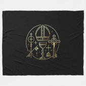 Heraldisches Symbol Papst フリースブランケット (正面(横))