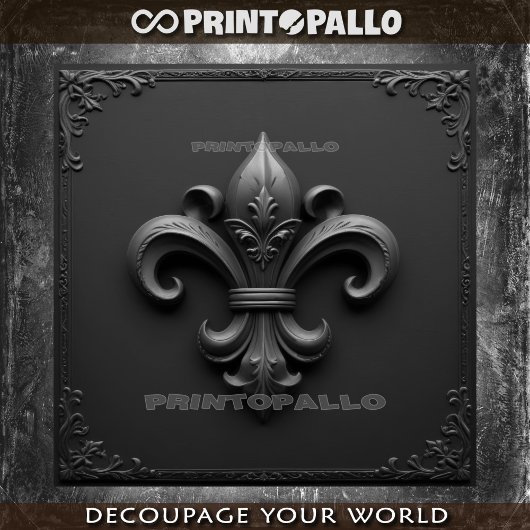 Heraldry:フルーア・デ・リス。百合花。 薄葉紙