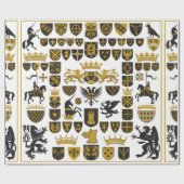 HERALDRY Crests and Symbols ラッピングペーパー (フラット)