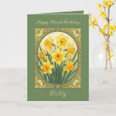 Heralds of Spring Daffodil, March Birthflower カード (黄色い花)