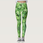 Herb - Reggae Rasta - Power Yoga Leggings レギンス (正面)