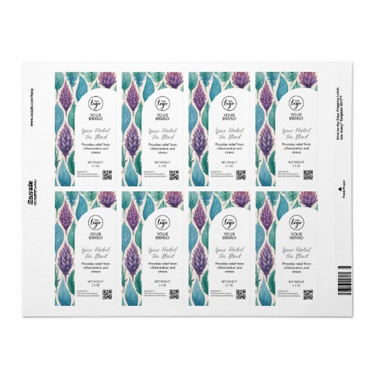 Herbal Blend製品ラベル ラベル (フルシート)