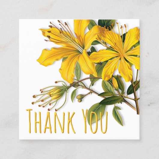 Herbal Business Discountのお客様ありがとうございます スクエア名刺 (正面)