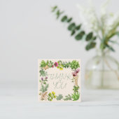 Herbal Goodness Small Thank You Customer Insert スクエア名刺 (スタンド正面)