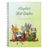 Herbal Jars Growers Personalized Garden Journal ノートブック (正面)
