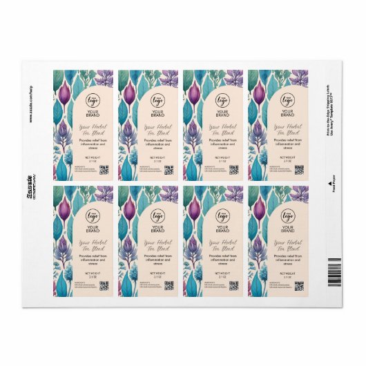 Herbal Teaビジネスラベル ラベル (フルシート)