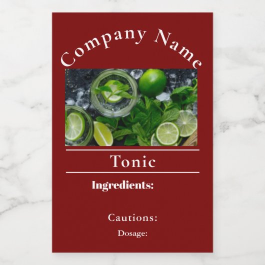 Herbal Tonic Label ワインラベル (シングルラベル)