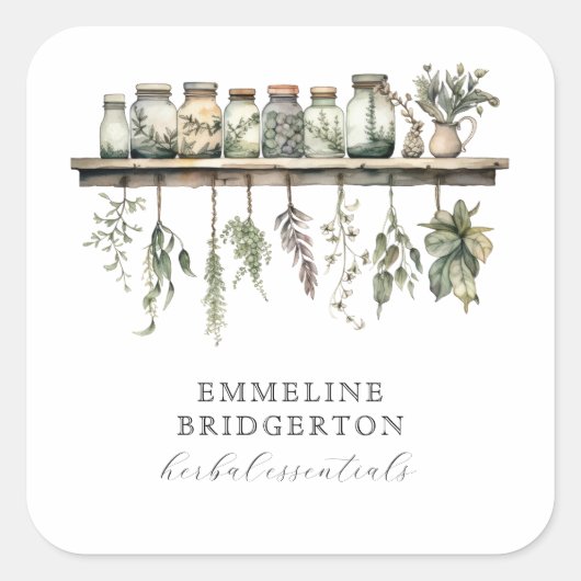 Herbalist Botanical Apothecary Product  スクエアシール (正面)