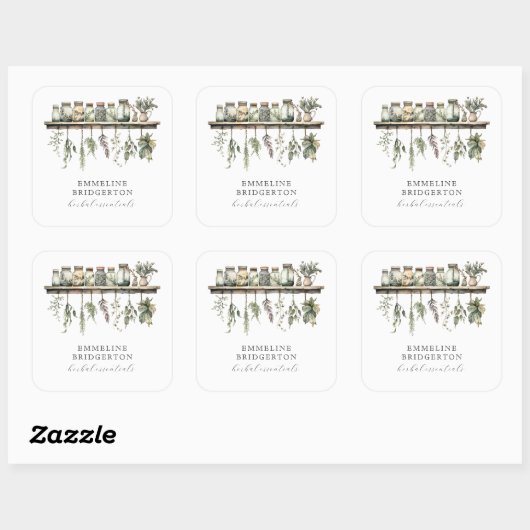 Herbalist Botanical Apothecary Product スクエアシール (シート)