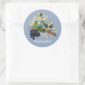 Herbalist Feverfew Flowers Elderberry ラウンドシール (バッグ)
