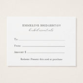 Herbalist Gift Certificate  (裏面)