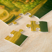 Herbalist mage in mystical oil painting ジグソーパズル (側面)