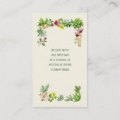 Herbalist Natural Healer Business Cards 名刺 (裏面)