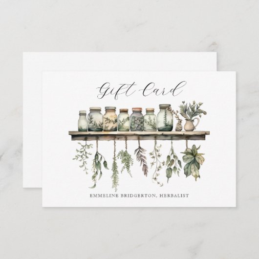 Herbalist Product Gift Certificate (正面/裏面)