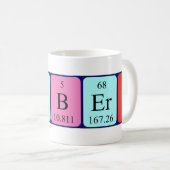 Herbert周期表名mug コーヒーマグカップ (正面右)