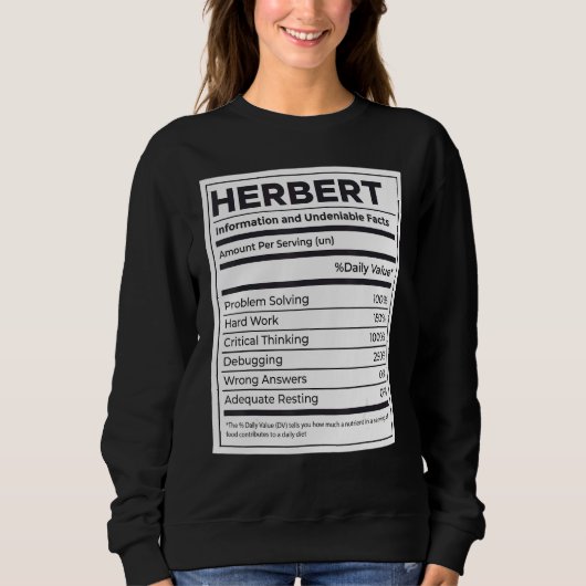 Herbert栄養情報問題解決Har スウェットシャツ (正面)