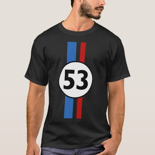 Herbie 53  Racing Car 1963 Circle Logo 2   Tシャツ (正面)