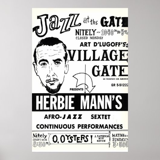 Herbie Mann jazz poster - Comin' Home Baby ポスター (正面)