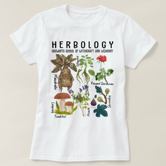 Herbology Sweatshirt、Herbology Plants T-shirt Tシャツ (デザイン正面)