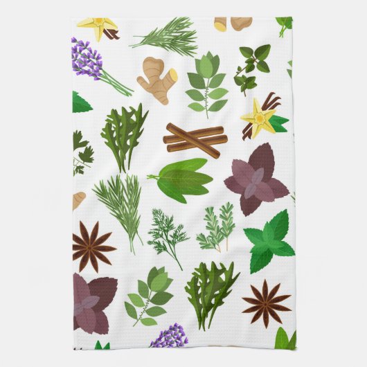 Herbs  キッチンタオル (縦)