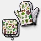 Herbs 鍋つかみ&鍋敷きセット (正面/裏面)
