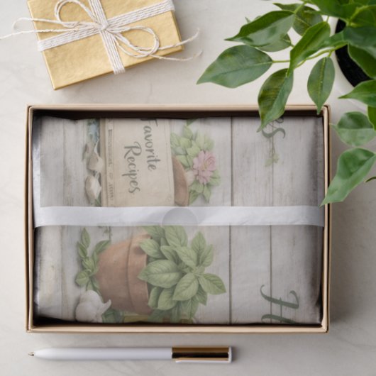 Herbs and Recipes Decoupage Paper  薄葉紙 (ギフト)