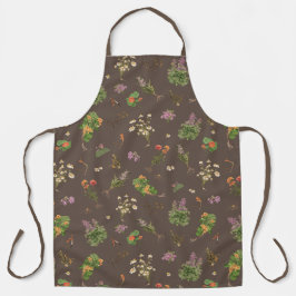 Herbs in Autumn apron. エプロン
