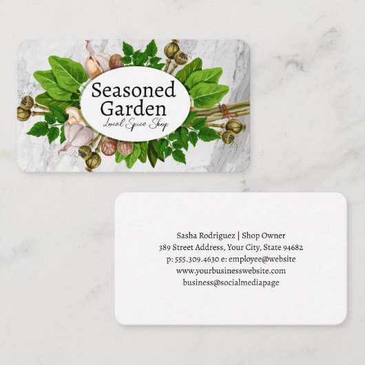 Herbs Spices | Garden 名刺 (正面/裏面)