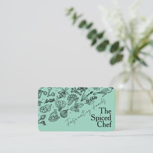 Herbs Spices | Illustrations Hand Drawn | Culinary 名刺 (スタンド正面)
