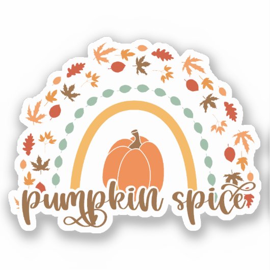 Herbst Aufkleber Pumpkin Spice シール (正面)