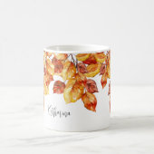 Herbst Blätter Aquarell Design コーヒーマグカップ (中央)