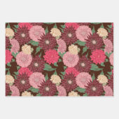 Herbst Blumen Dahlien ラッピングペーパーシート (正面3)
