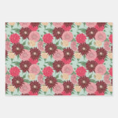 Herbst Blumen Dahlien ラッピングペーパーシート (正面3)