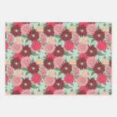 Herbst Blumen Dahlien ラッピングペーパーシート (正面3)