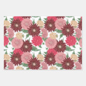 Herbst Blumen Dahlien ラッピングペーパーシート (正面3)