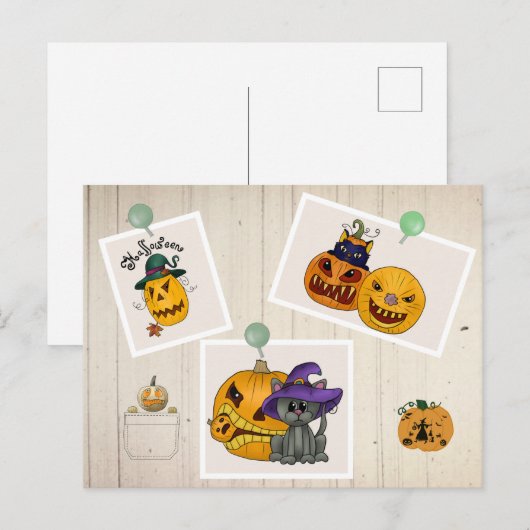 Herbstbild Hallween ポストカード (正面/裏面)