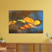 Herbstblätter im See キャンバスプリント (インサイチュ (リビング))