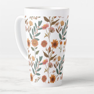 Herbstlicher Blütenflor カフェラテマグ