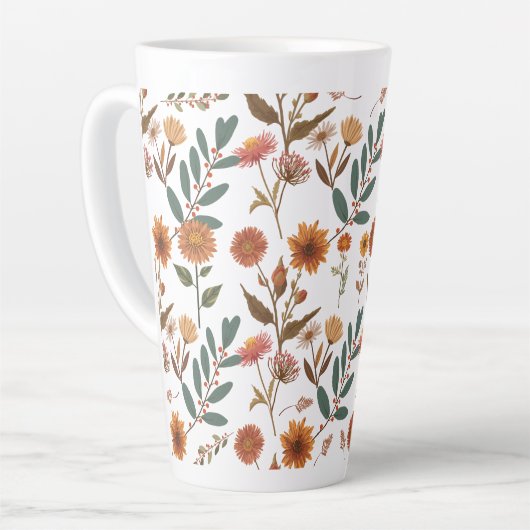 Herbstlicher Blütenflor カフェラテマグ (左アングル)
