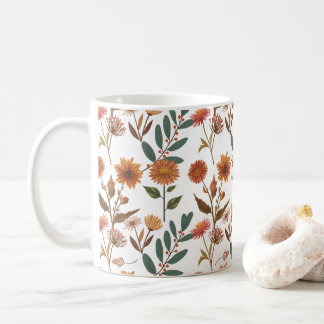 Herbstlicher Blütenflor コーヒーマグカップ