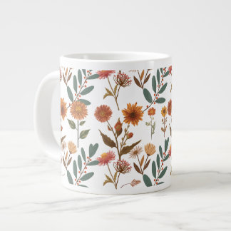 Herbstlicher Blütenflor ジャンボコーヒーマグカップ