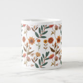 Herbstlicher Blütenflor ジャンボコーヒーマグカップ (正面)
