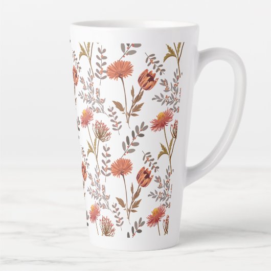 Herbstliches Blütenmosaik カフェラテマグ (右)