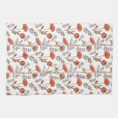 Herbstliches Blütenmosaik キッチンタオル (横)