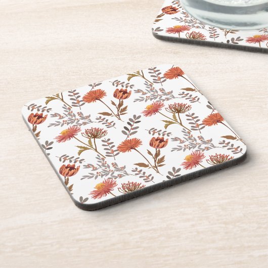 Herbstliches Blütenmosaik コースター (左側)