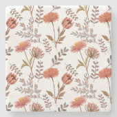 Herbstliches Blütenmosaik ストーンコースター (正面)