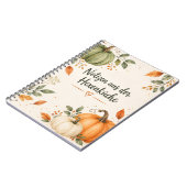 Herbstliches Kürbis-Notizbuch „Hexenküche“ ノートブック (左側)