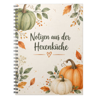 Herbstliches Kürbis-Notizbuch „Hexenküche“ ノートブック