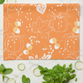 Herbstliches Kürbis- und Blattmuster キッチンタオル (折り畳み)