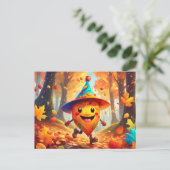 Herbstwald mit lachendem Männlein ポストカード (スタンド正面)